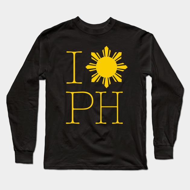 I Love Philippines Long Sleeve T-Shirt by Design_Lawrence